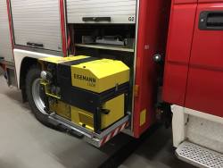 Vestavba elektrocentrály EiSEMANN CUBE do hasičského vozidla